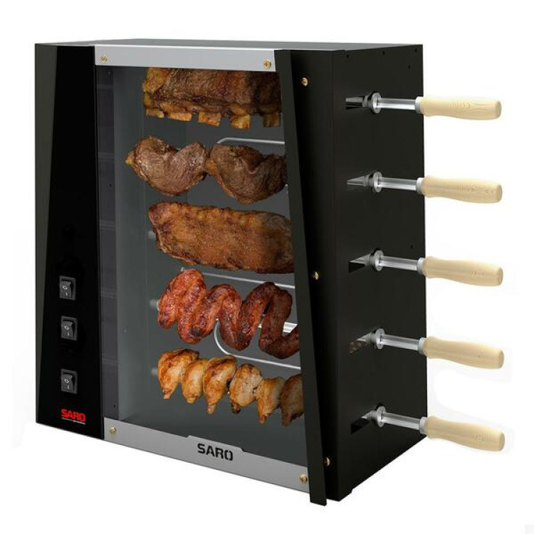 Assador Elétrico 5 Espetos Rotativos Saro Chr11 127v